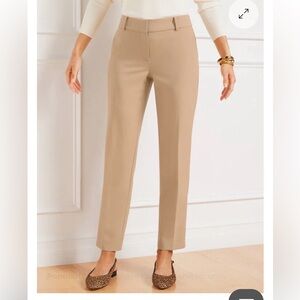 NEW! Talbots Hampshire Ankle Straight Leg Pants Size 8 Tan